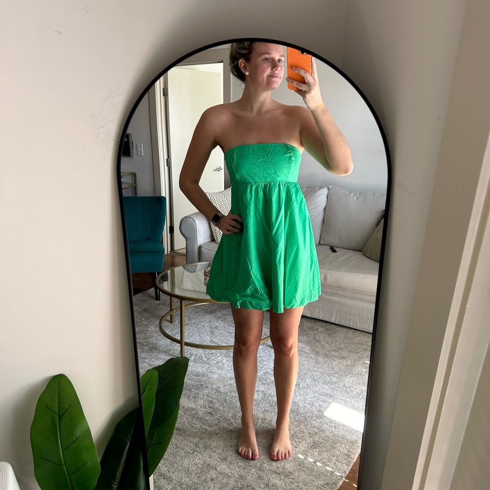 Green Strapless Dress